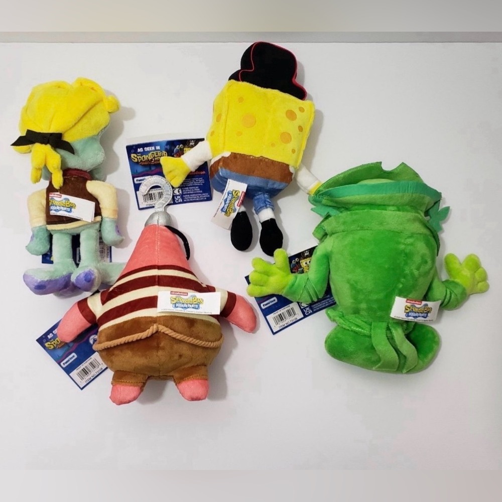 The Spongebob Movie Bikini Bottom Glow Pals Spongebob Squarepants Plush Lot of 4 - Picture 3 of 13